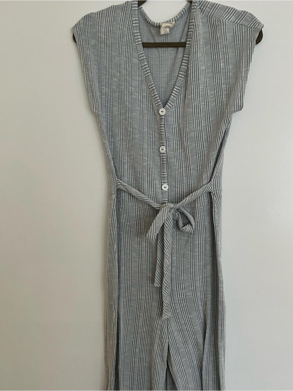 Striped V-Neck Tie-Waist Women's one piece romper